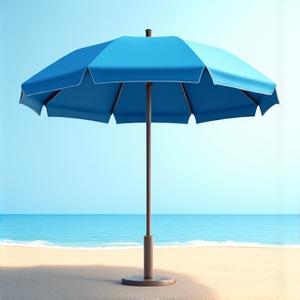 Ocean blue beach umbrella with vent