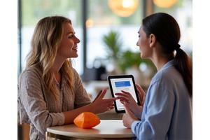 People giving feedback after using beach gear